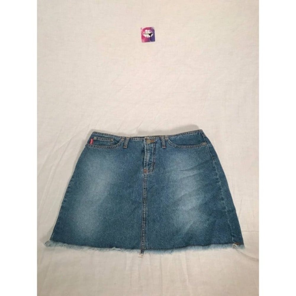 Retro Bongo Denim Skirt Womens sz 9 Blue Denim Skirt